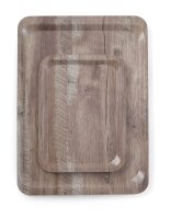 Serviertablett aus Melamin mit Holzoptik , AmerBox, Holz...