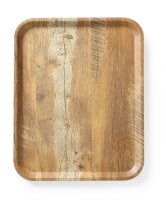 Serviertablett aus Melamin mit Holzoptik , AmerBox, Holz,...