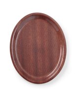 Serviertablett in Holzoptik, oval, AmerBox, Mahagoni,...