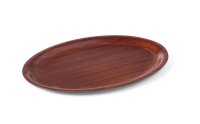 Serviertablett in Holzoptik, oval, AmerBox, Mahagoni,...