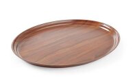 Serviertablett in Holzoptik, oval, AmerBox, Mahagoni,...