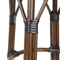 Bolero Pariser Stil PE Rattan Barhocker Schwarzer Punktmix (2 Stück)