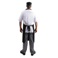 Whites Latzschürze Poly-Baumwolle Schwarz (5...