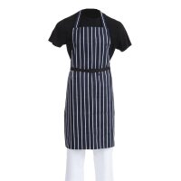 Whites Latzschürze marineblau gestreift (5 Stück)