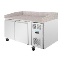 Polar U-Series Doppelter Pizzatisch mit Granitplatte 428Ltr