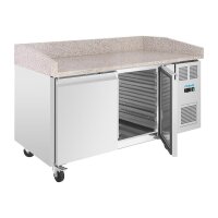 Polar U-Series Doppelter Pizzatisch mit Granitplatte 428Ltr