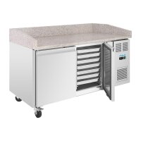 Polar U-Series Doppelter Pizzatisch mit Granitplatte 428Ltr
