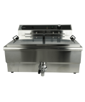 Elektro Tischfriteuse 25L - Mit Abflussventil