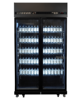 Kühlschrank 2 Glastüren Schwarz Irm-770 Bl