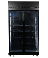 Kühlschrank 2 Glastüren Schwarz Irm-770 Bl