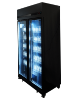 Kühlschrank 2 Glastüren Schwarz Irm-770 Bl