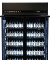 Kühlschrank 2 Glastüren Schwarz Irm-770 Bl
