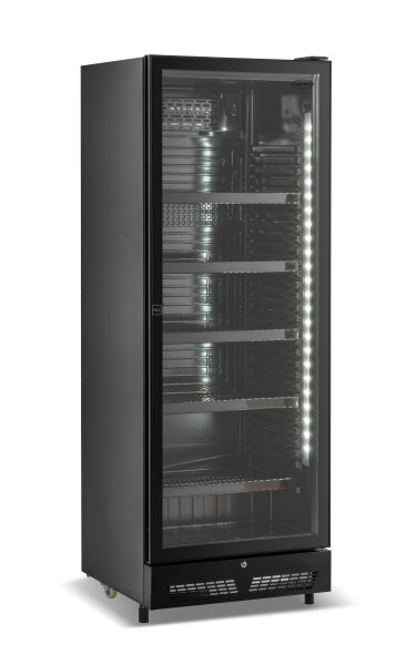 Combisteel Kühlschrank mit 1 Glastür - 400 Liter, LED-Beleuchtung, 5 Preiskartenhalter
