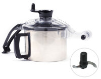 Dynamic Kutter und Emulgator Blend & Mix VV - mit LED-Anzeige, variabler Drehzahl & Edelstahl-Schüssel 5,4 L