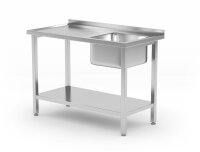 Spültisch mit Ablage, verschraubt, HENDI, Kitchen...