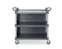 Servierwagen aus Polypropylen mit Lagen, groß, AmerBox, Inklusive Regalseitenwände, 1010x500x(H)960mm