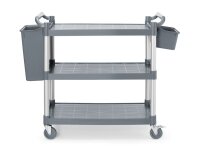 Servierwagen aus Polypropylen mit Lagen, groß, AmerBox, Inklusive Regalseitenwände, 1010x500x(H)960mm