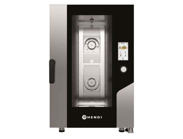 Konvektionsdampfgarer â€“ Touch 11 x GN 1/1, elektrisch, mit direktem Dampf und Touchscreen-Steuerung, HENDI, 730x785x(H)1130mm
