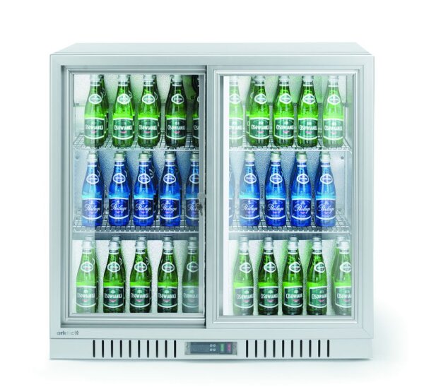 Kühlschrank mit 2 Schiebetüren, Arktic, 150L, Silber, 220-240V/160W, 900x520x(H)840mm