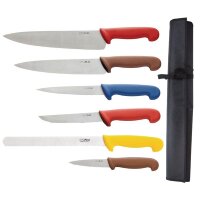 Sonderangebot Hygiplas Niedrige Dichte Schneidebretter und Messer Set (6 Stück)