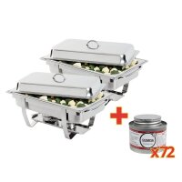 SONDERANGEBOT 2 x Milan Chafing-Dish mit 72 x...