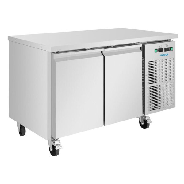Polar U-Series Doppeltüriger Untertheken-Kühl-/Gefrierschrank 124Ltr