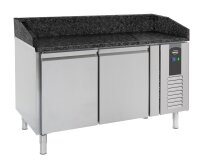 Pizzatisch 2 Türen Schwarze Granit-Arbeitsplatte