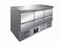 Edelstahl-Kühltisch von Saro mit Schubladen