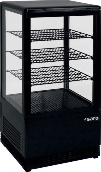 SARO Mini-Umluftkühlvitrine Modell SC 70 schwarz