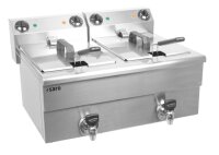 Saro Fritteuse FE 102 mit 2x 10 Liter - Ablasshahn, 6,5kW