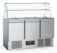 Gekühlte Saladette Mit Glas 3 Türen