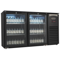 Barkühler 2 Glastüren Schwarz 305L