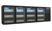 Barkühler 4 Glastüren Schwarz 636L
