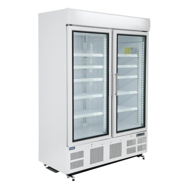 Display Gefrierschrank Polar mit 2 Glastüren - Umluftkühlung, 920 Liter, abschließbar