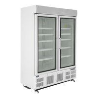 Display Gefrierschrank Polar mit 2 Glastüren - Umluftkühlung, 920 Liter, abschließbar