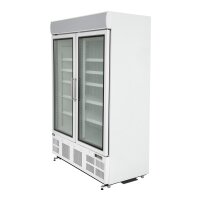 Display Gefrierschrank Polar mit 2 Glastüren - Umluftkühlung, 920 Liter, abschließbar