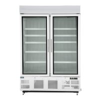 Display Gefrierschrank Polar mit 2 Glastüren - Umluftkühlung, 920 Liter, abschließbar