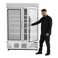 Display Gefrierschrank Polar mit 2 Glastüren - Umluftkühlung, 920 Liter, abschließbar