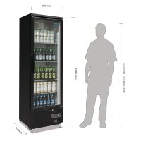 Gastro Glastürkühlschrank mit 1 Tür - 370...