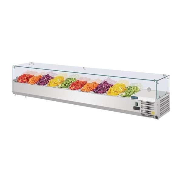 Polar Aufsatzkühlvitrine 10x GN1/4 Salatbar Buffet Kühlung Gastronomie Displaykühlung