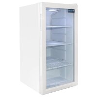 Polar Glastürkühlschrank mit 88 Liter - Unterbau, eintürig, weiß