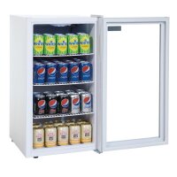 Polar Glastürkühlschrank mit 88 Liter - Unterbau, eintürig, weiß