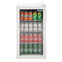 Polar Glastürkühlschrank mit 88 Liter - Unterbau, eintürig, weiß