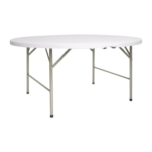Bolero Buffettisch Klapptisch in weiß und rund Ø 153cm
