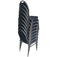 Schwarzer Bankettstühle mit ovaler Lehne, 4 Stück