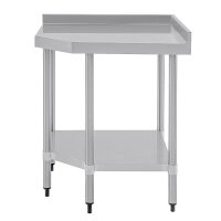 Vogue Arbeitstisch 900x800x600mm Eckelement mit Aufkantung und Grundboden
