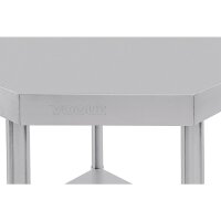Vogue Arbeitstisch 900x800x600mm Eckelement mit Aufkantung und Grundboden