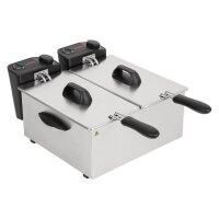Caterlite Doppelfritteuse 2x3,5L - Edelstahl, 230V, Temperaturregelung