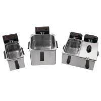 Caterlite Doppelfritteuse 2x3,5L - Edelstahl, 230V, Temperaturregelung