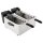 Caterlite Doppelfritteuse 2x3,5L - Edelstahl, 230V, Temperaturregelung